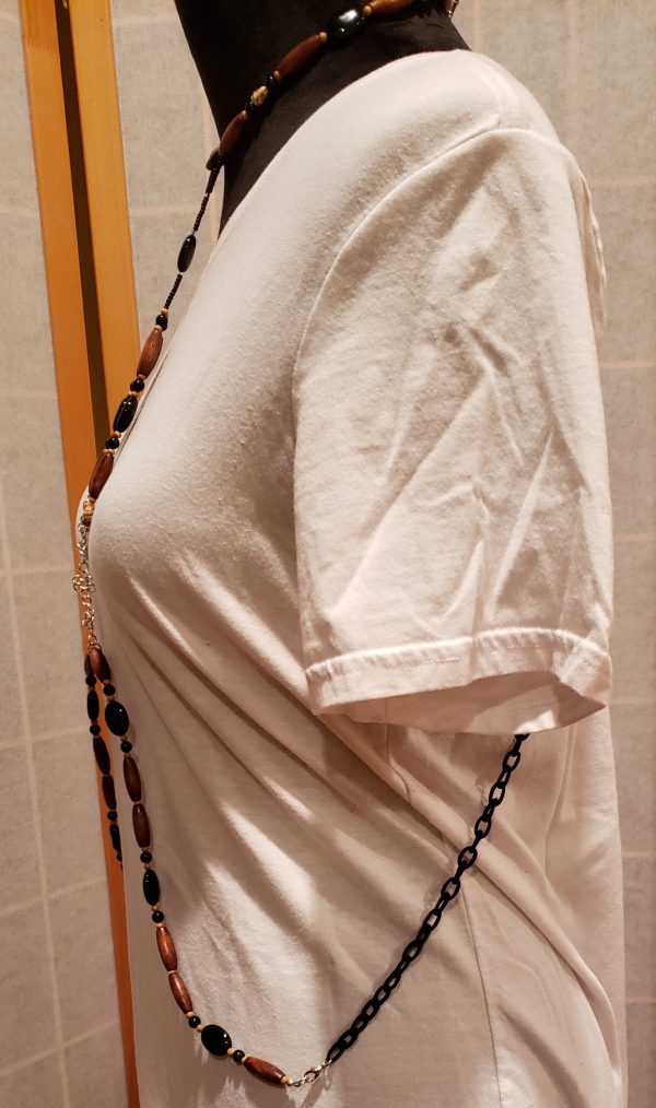 Sandal Wood and Onyx Beaded Body Chain - Image 4