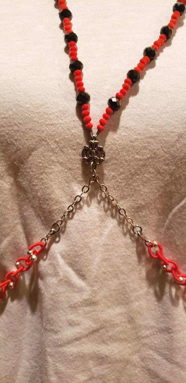 Red Dream Fire Agate Bead Body Chain - Image 6