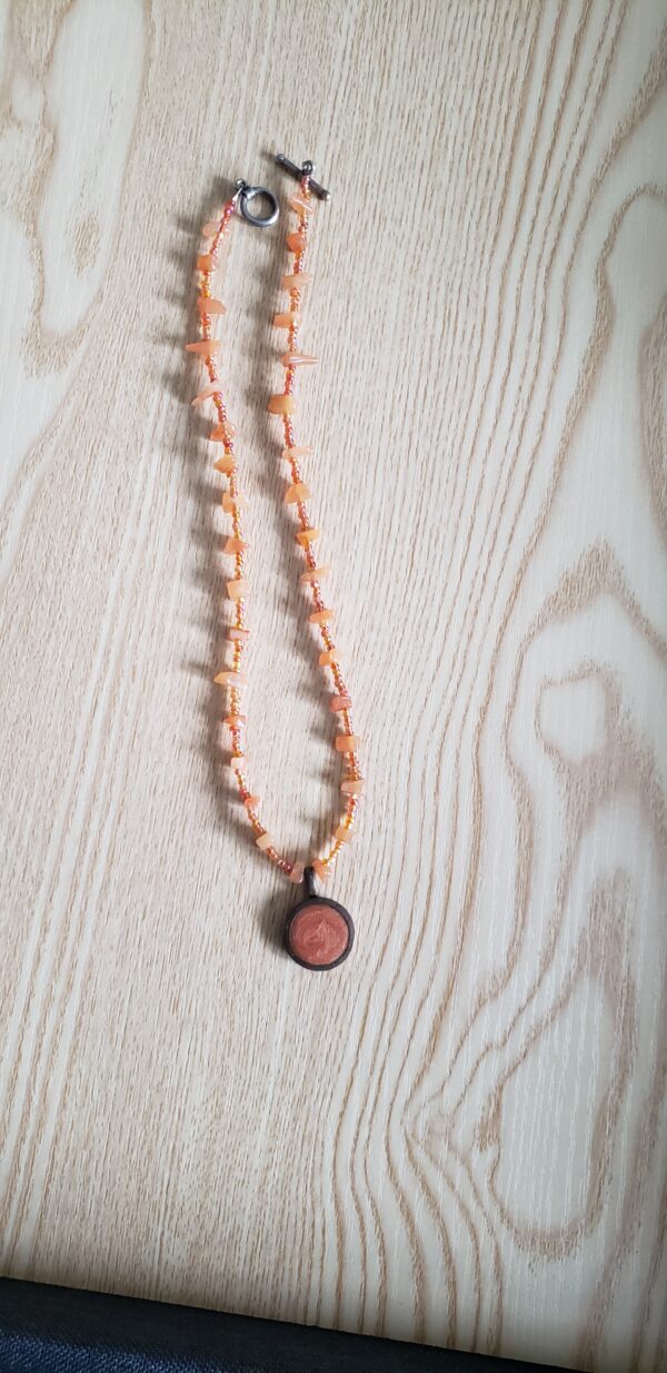 Aventurine and Seed Bead Necklace - Image 2