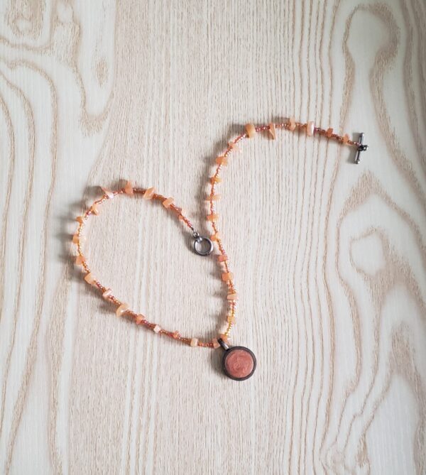 Aventurine and Seed Bead Necklace