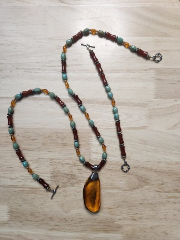 Carnelian, Amber, and Turquoise Set - Image 2