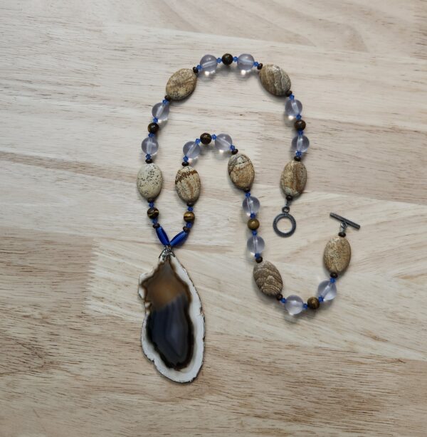 Agate Slab and Picture Jasper Necklace - Image 3