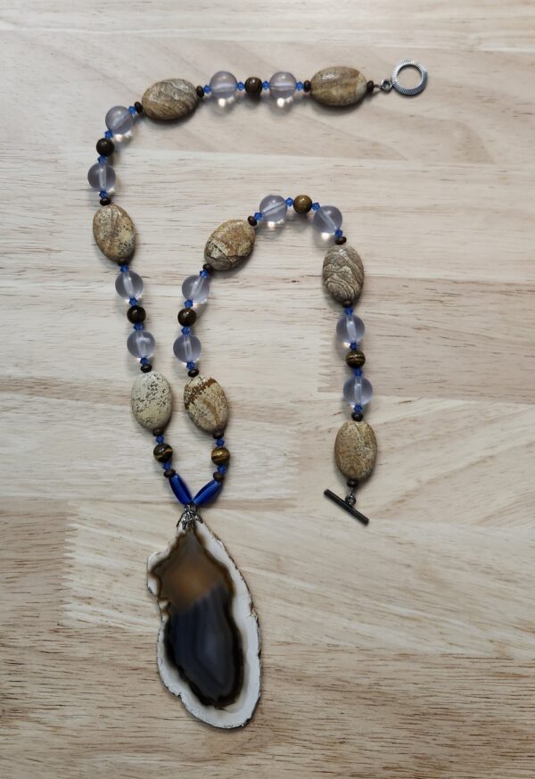 Agate Slab and Picture Jasper Necklace - Image 2