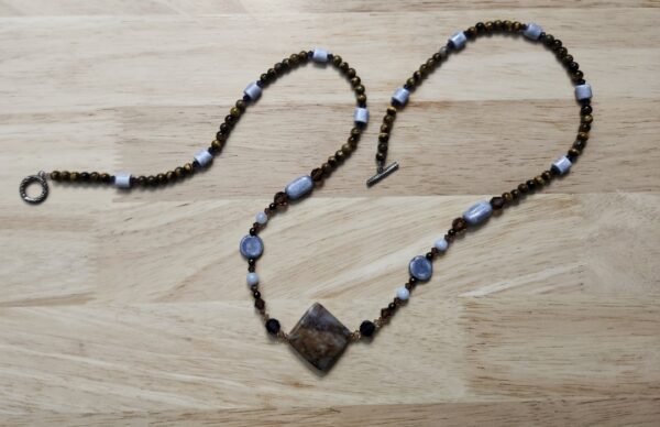Pietersite and Tiger Eye Necklace - Image 2
