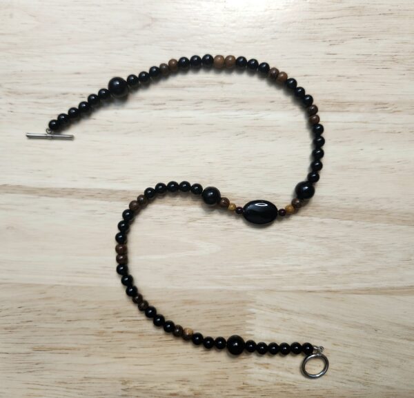 Onyx and Wooden Beaded Necklace - Image 2