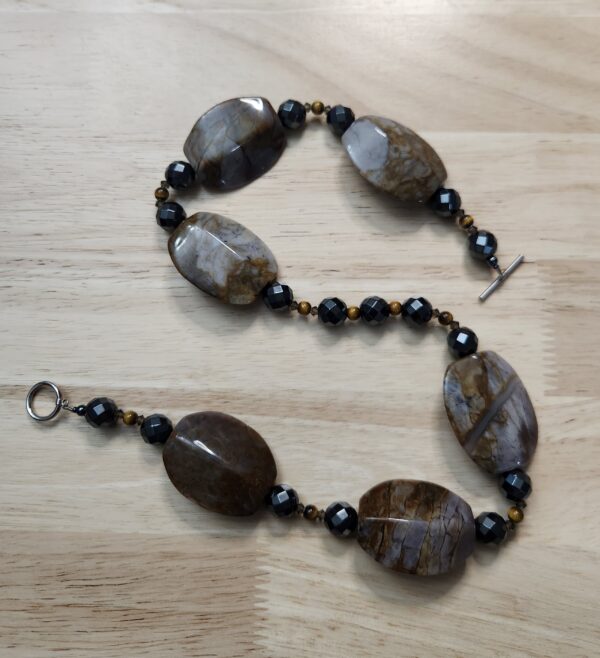Pietersite and Hematite Necklace - Image 4
