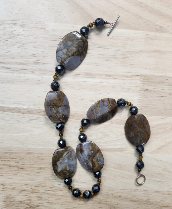 Pietersite and Hematite Necklace - Image 3