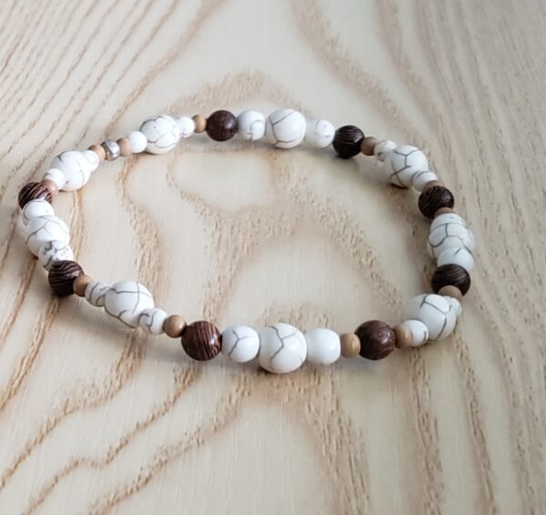 Howlite Sandalwood Stackable Bracelets - Image 4