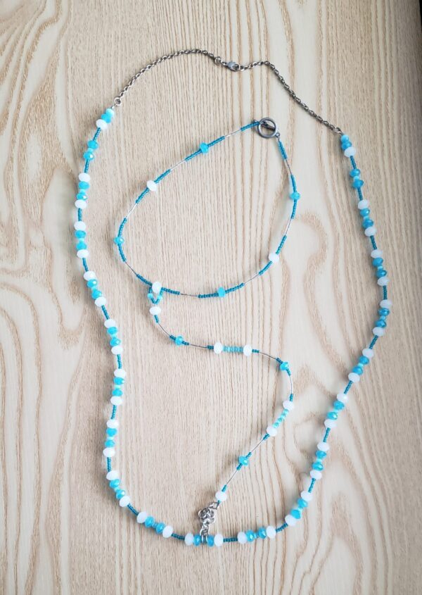 Blue Cat Eye's Beaded Body Chain