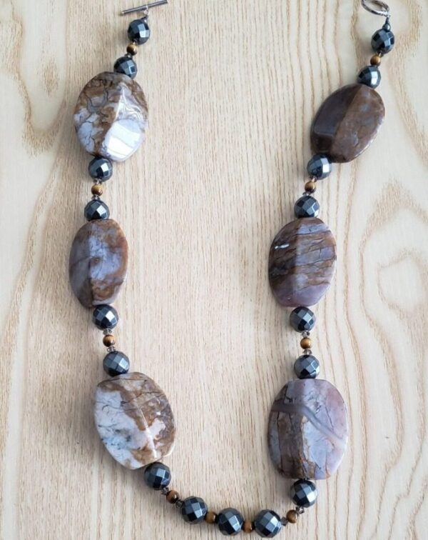 Pietersite and Hematite Necklace - Image 2