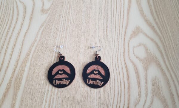 Etched U.N.I.T.Y Earrings