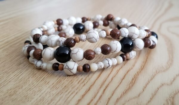 Howlite Sandalwood Stackable Bracelets