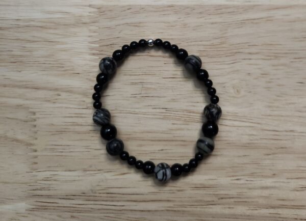 Onyx & Zebra Jasper Stackable Bracelets - Image 4