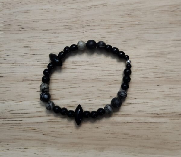 Onyx & Zebra Jasper Stackable Bracelets - Image 5