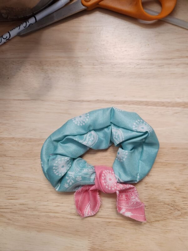 Handcrafted Hair Scrunchies w/ a Bow - Image 2