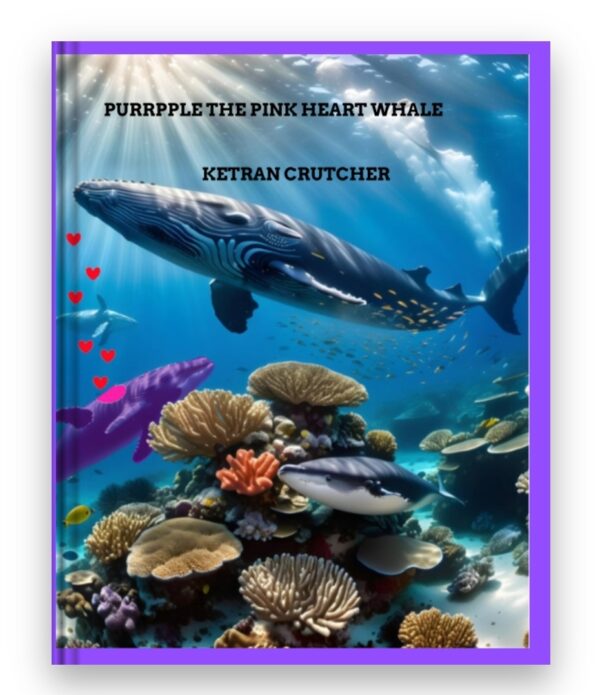 Purrpple the Pink Heart Whale Children's Book