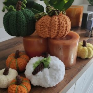 Crochet Fall Pumpkin Decor