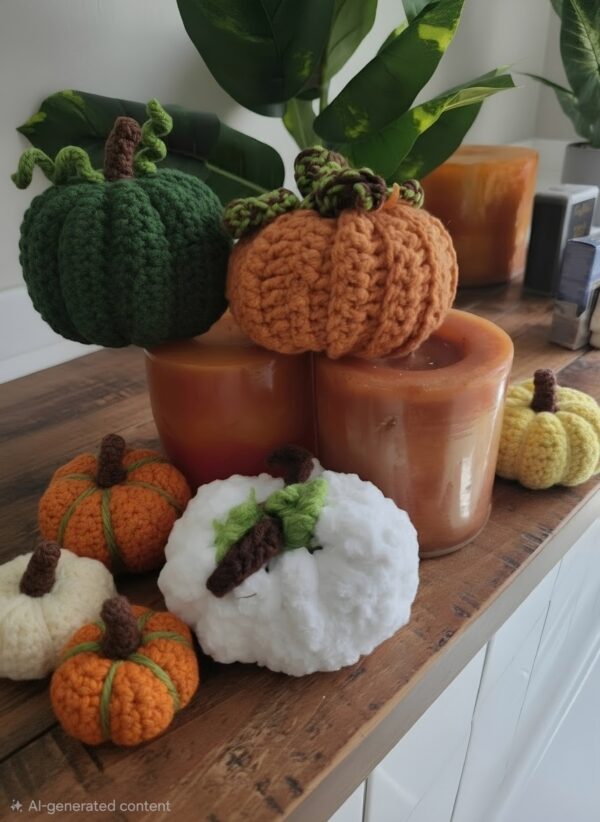 Crochet Fall Pumpkin Decor