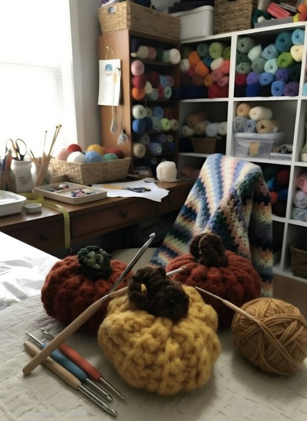 Crochet Fall Pumpkin Decor - Image 9